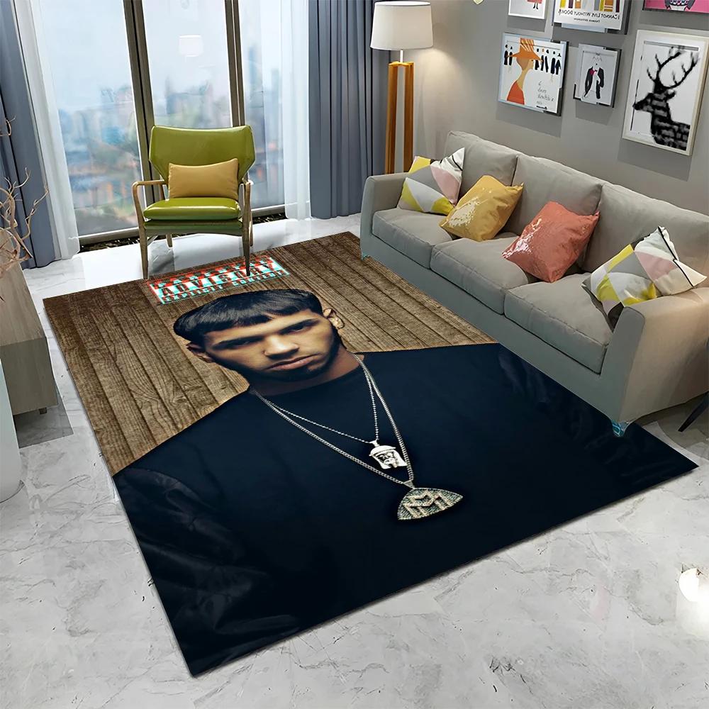 Free Anuel AA Rapper Hip Hop Singer Carpet Rug for Home Living Room Bedroom Sofa Doormat Decor,kids Area Rug Non-slip Floor Mat