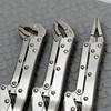 Steel Long Reach Pliers Set Comprising Needle Nose and Round Nose Types for Flexible Automotive Maintenance