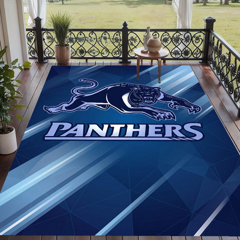 Soft Floor Carpet Penrith Panthers Pattern Area Rug Decorative Mat For Home Room Decoration