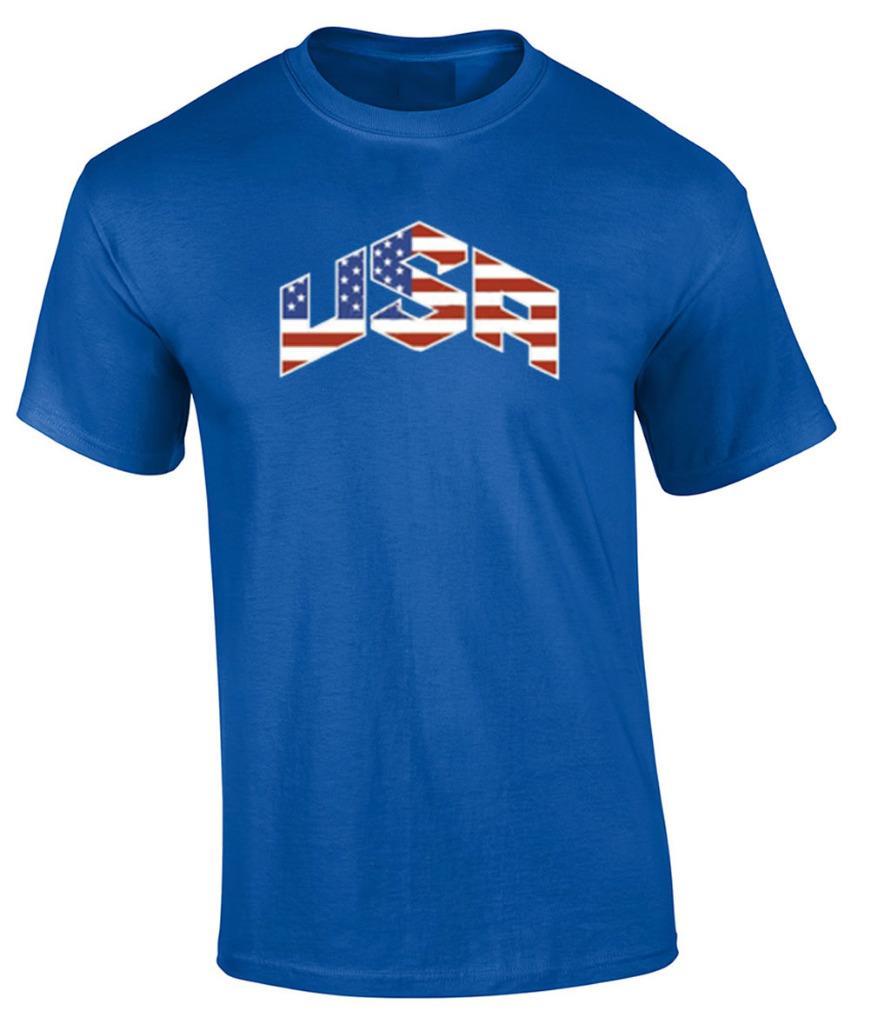 Patriotic USA American Flag T-Shirt XL