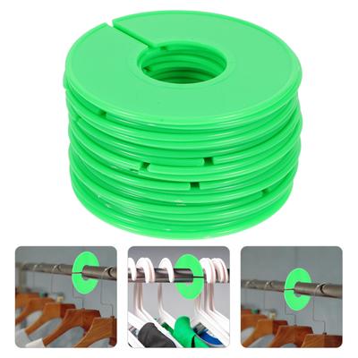 20Pcs Plastic Closet Size Dividers Green Round Wardrobe Labels Blank Clothing Rack Organizer Clothes Separator for Storage