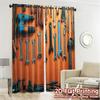 2pcs   2D FLAT PRINTING Curtains (Without Rod) Tool Wall Symphony Chic Curtain Fabric 100% Polyester Curtains Room Decor Suitable