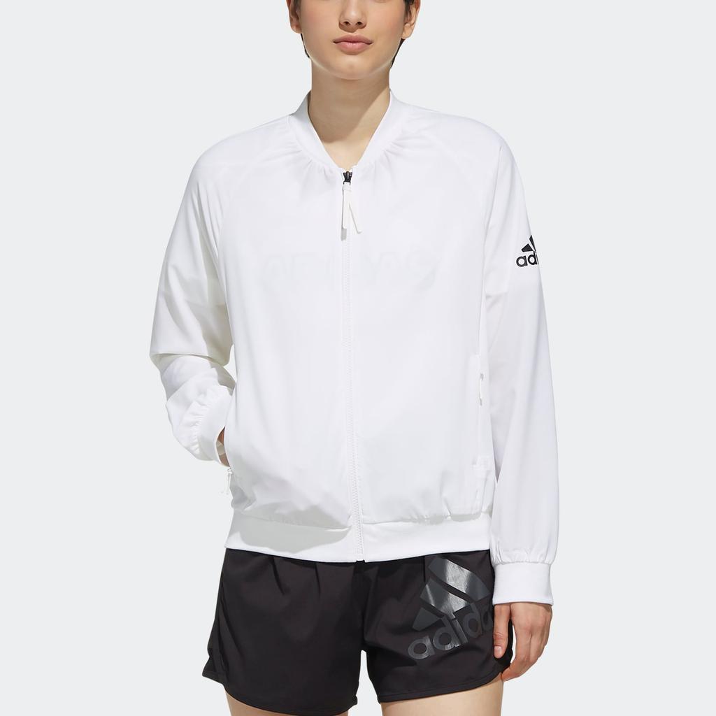 adidas Jackets Women's White Stand Collar Moderate Other DY8614