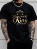 Unisex Sommer Rundhals Kurzarm Freizeit T-Shirt mit Pentagramm Aufdruck