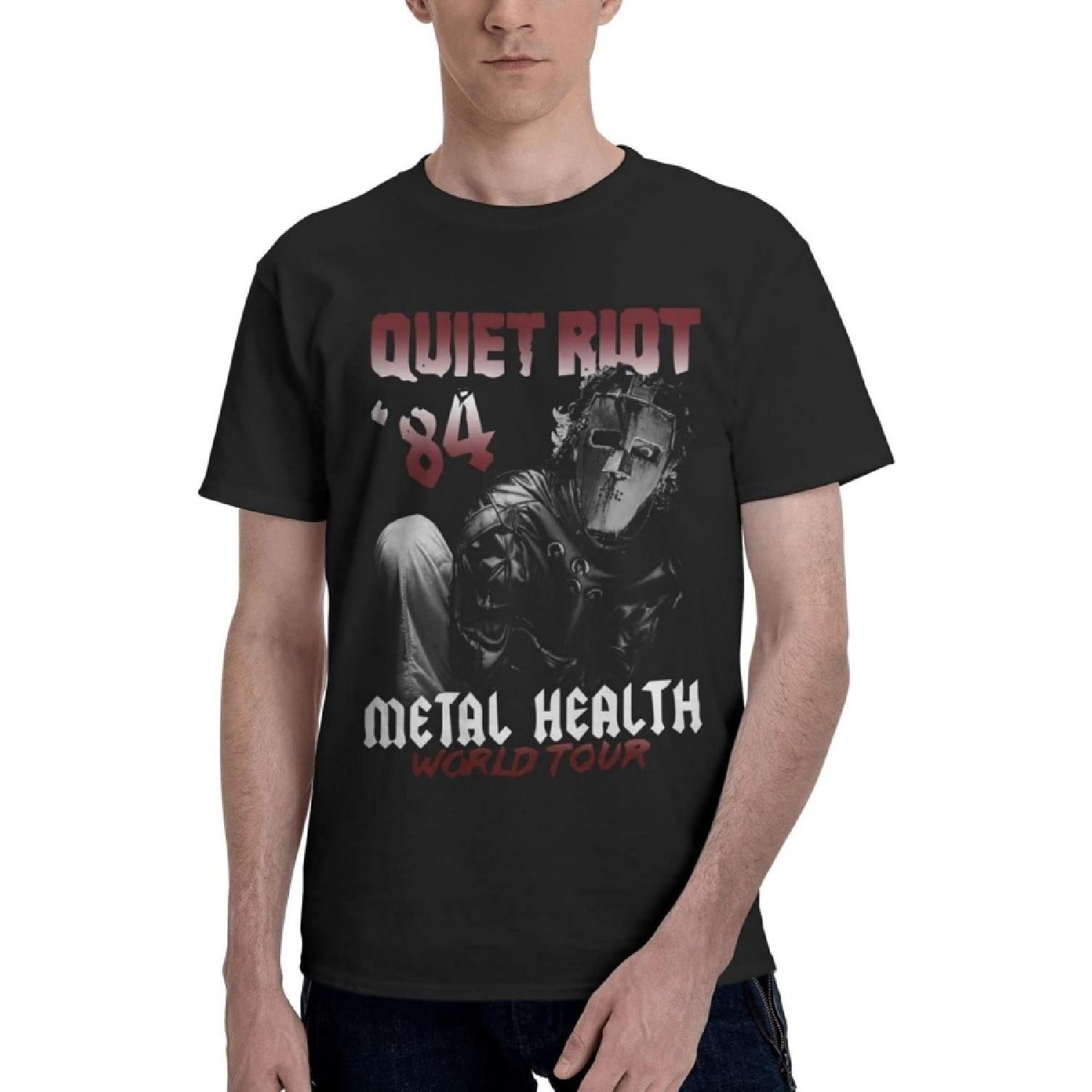 

Quiet Riot T-Shirt Fitness Crew Activewear Athletic Gym Workout Top XXXXXL різнокольоровий