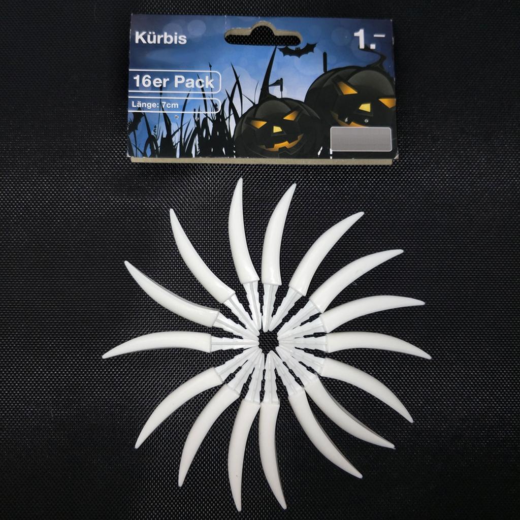 Pack Of 10 Halloween Pumpkin Teeth Prank Decoration Handmade Prank Props Household Seasonal Adorment Party Supplies