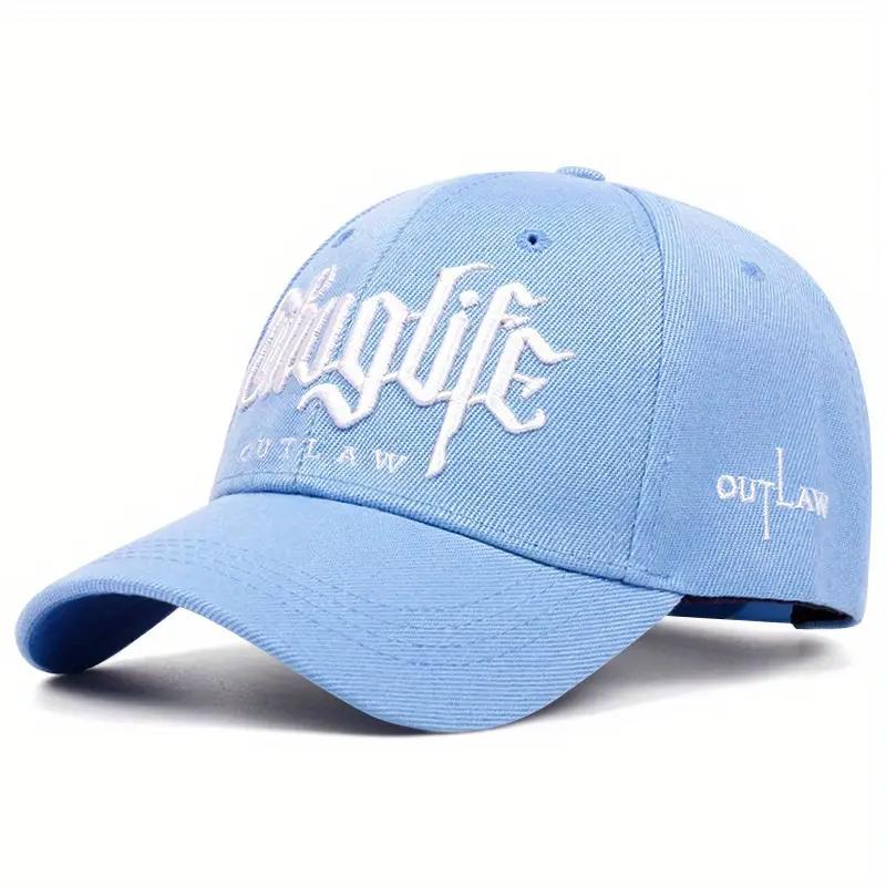 Color Blocked New Hip Hop Hat Gangster Life Embroidered Baseball Hat Daily Leisure Sports Sunshade Hat Unisex