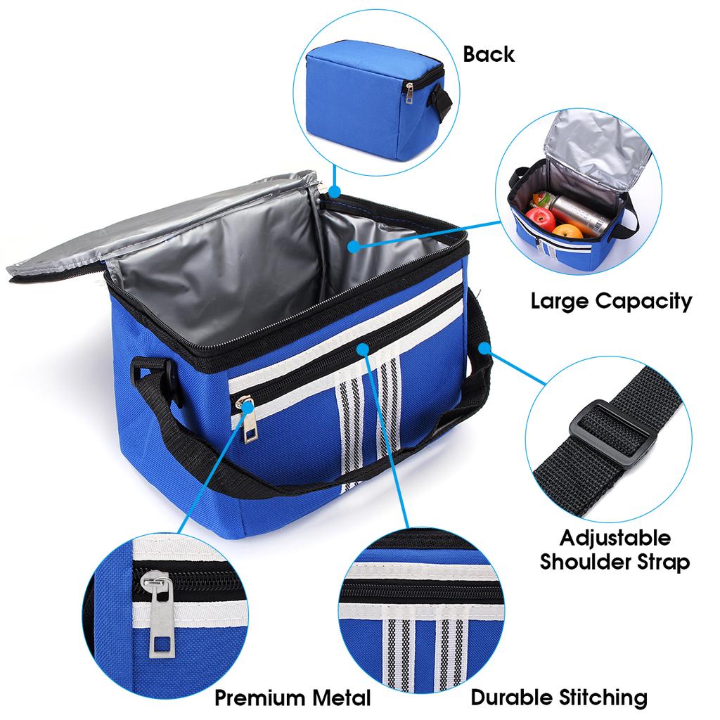 Handheld Hot & Cold Insulated Cooler Bag Take-out Insulated Tote Large Capacity Handheld Hot & Cold Insulated Cooler Bag Take-out Insulated Tote Large Capacity