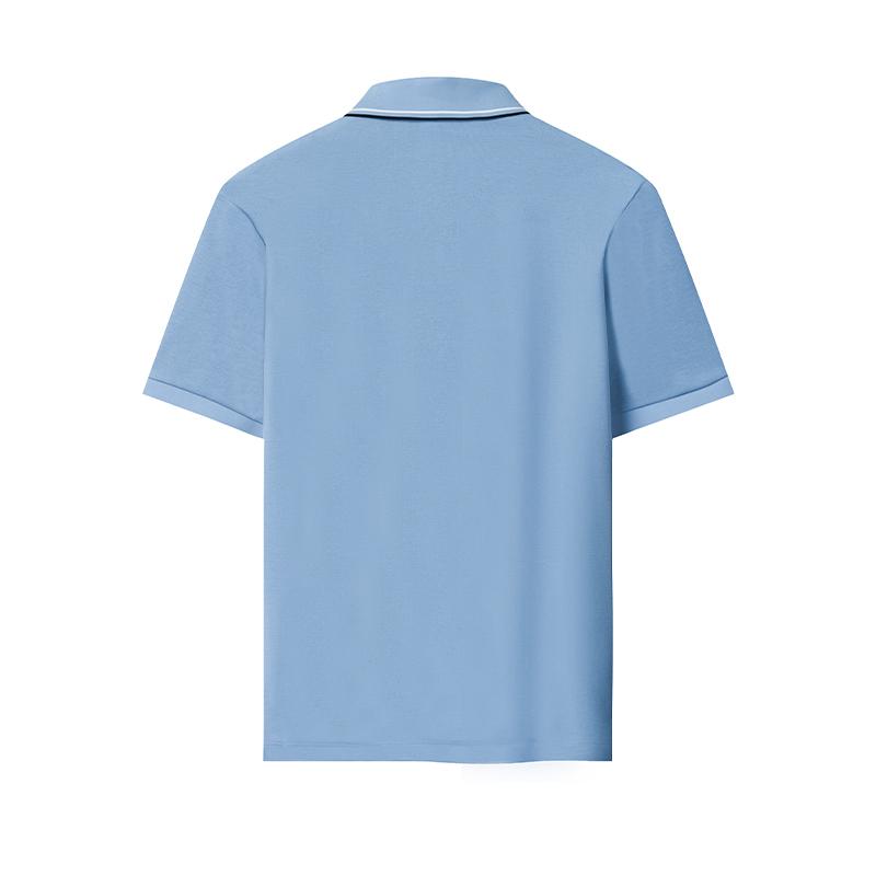 FILA Essentials Antibacterial Continuous Cool Trendy Polo Shirt Men tops Sky-Blue F11M631102FBU