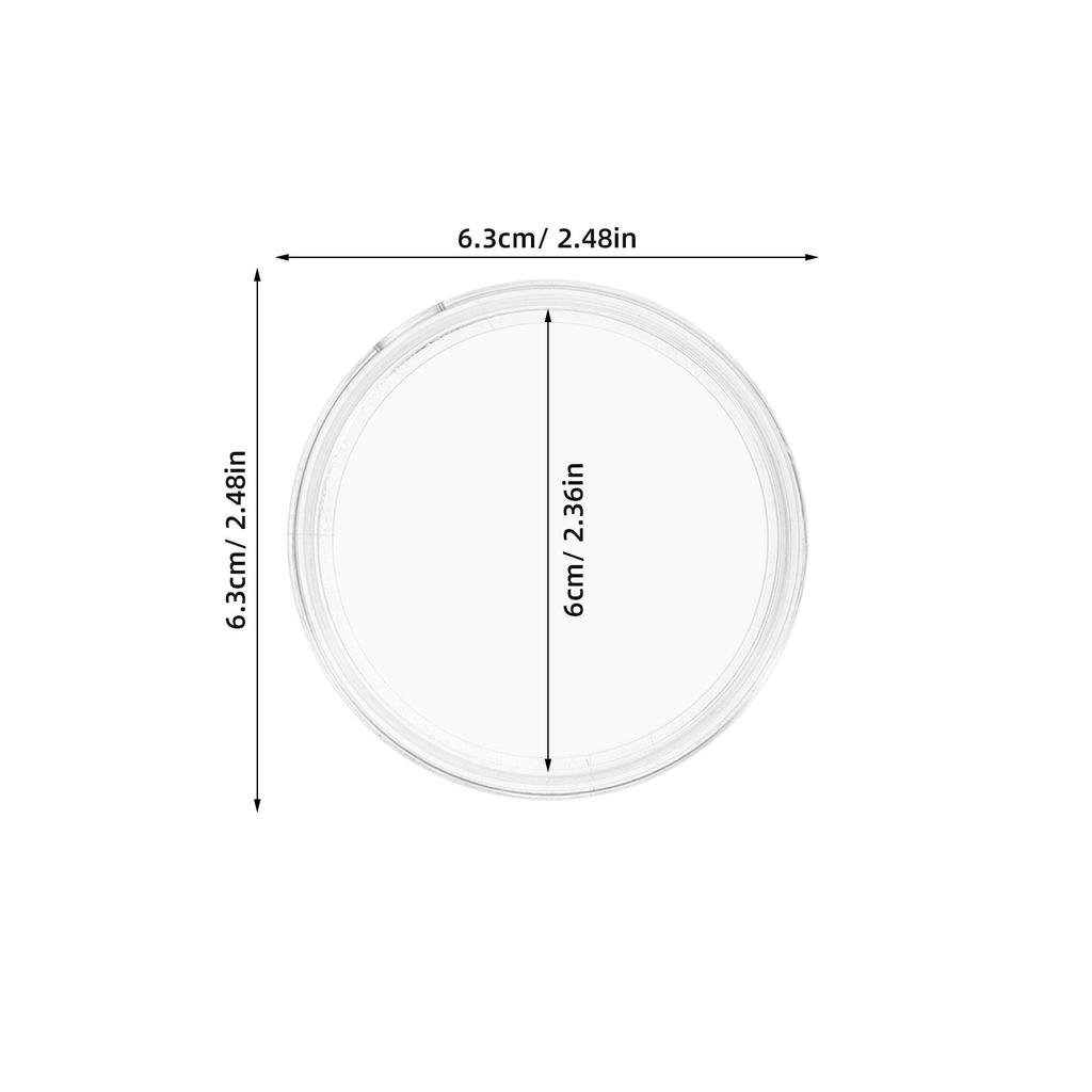 10 Piezas Contenedores de Almacenamiento para Monedas de 60 mm Monedas Conmemorativas Cápsulas Redondas Transparentes Herméticas Estuche Transparente para Exhibición de Monedas Coleccionista