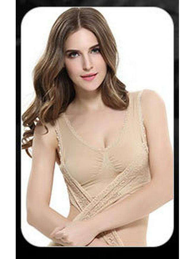 Shockproof Wirefree Cross Back Sports Bra for Running & Yoga