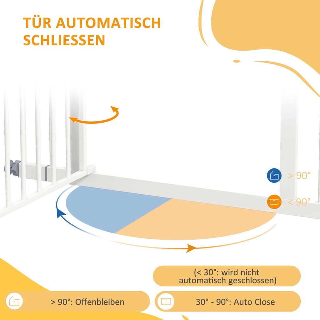 Pressure Fit Stair Gate, Dog Gate W/ Auto Closing Door for Small, Medium Dog, Easy Installation, for Width 74 To 100cm