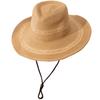 with Wind Lanyard Straw Cowboy Hat Wide Brim Panama Sun Hat Fashion Beach Hat  Vacation