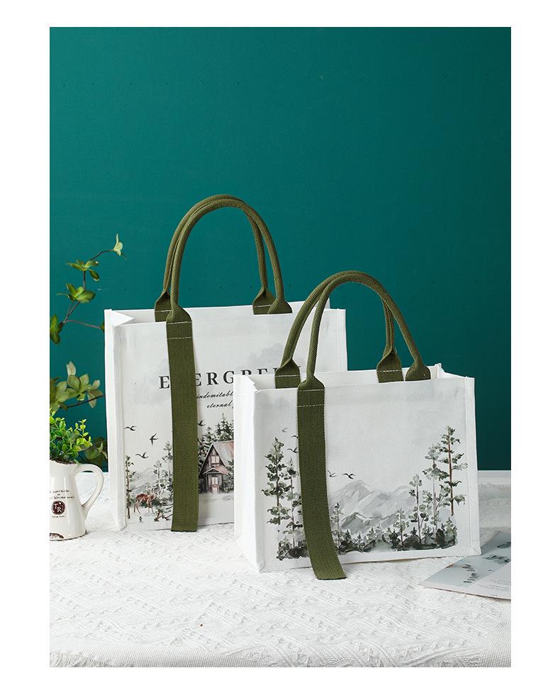 Eco-Friendly 3D Canvas Tote Bag with Zipper and Custom Logo Printing