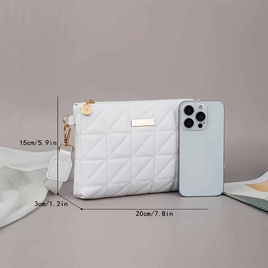 2025 Nová Módní Pruhovaná Kabelka přes Rameno/Crossbody, Vynikající Kovové Doplňky Zapínání na Zip, Multifunkční Cestovní Kvalitní Taška pro Každodenní Použití