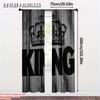 Set Of 2 Spring Summer Curtains King Crown Word Art Digital Print Drapes Versatile Polyester Decorations Home Ldeal Living Curtain