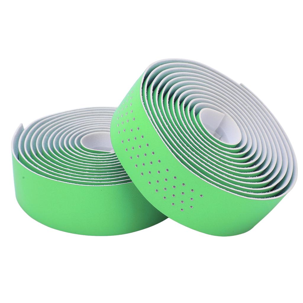Bicycle Handlebar Tape Anti Slip Road Bike Handle Bar Wraps with End Plugs for Road CyclingGreen
