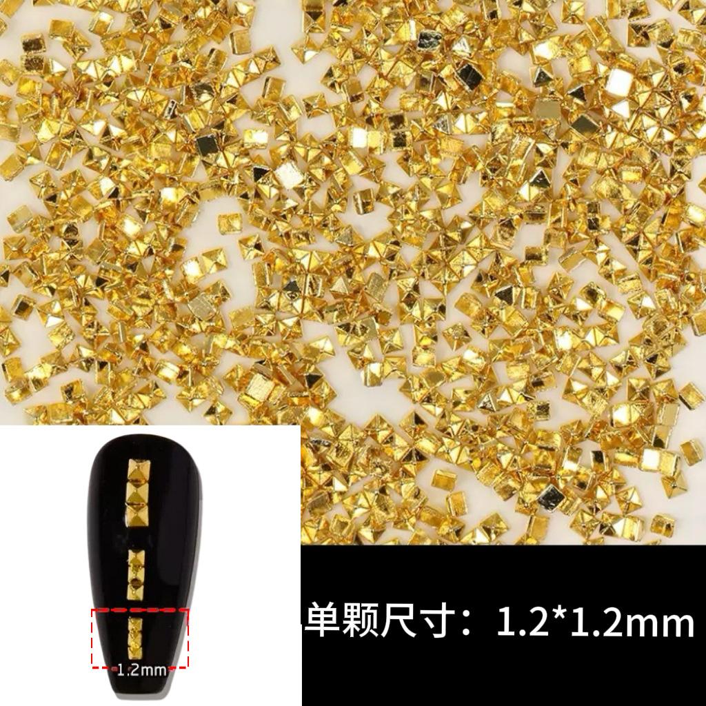 Punk Style Alloy Rivet Nail Art Decorations 3D Pointed Cone Large Medium Small Nail Decorations DIY Accessories