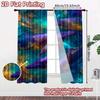 Set Of 2 Flat Printing Curtains Without Rod Galactic Whales Ocean Ramadan Festival Fashion Versatile Polyester Curtain