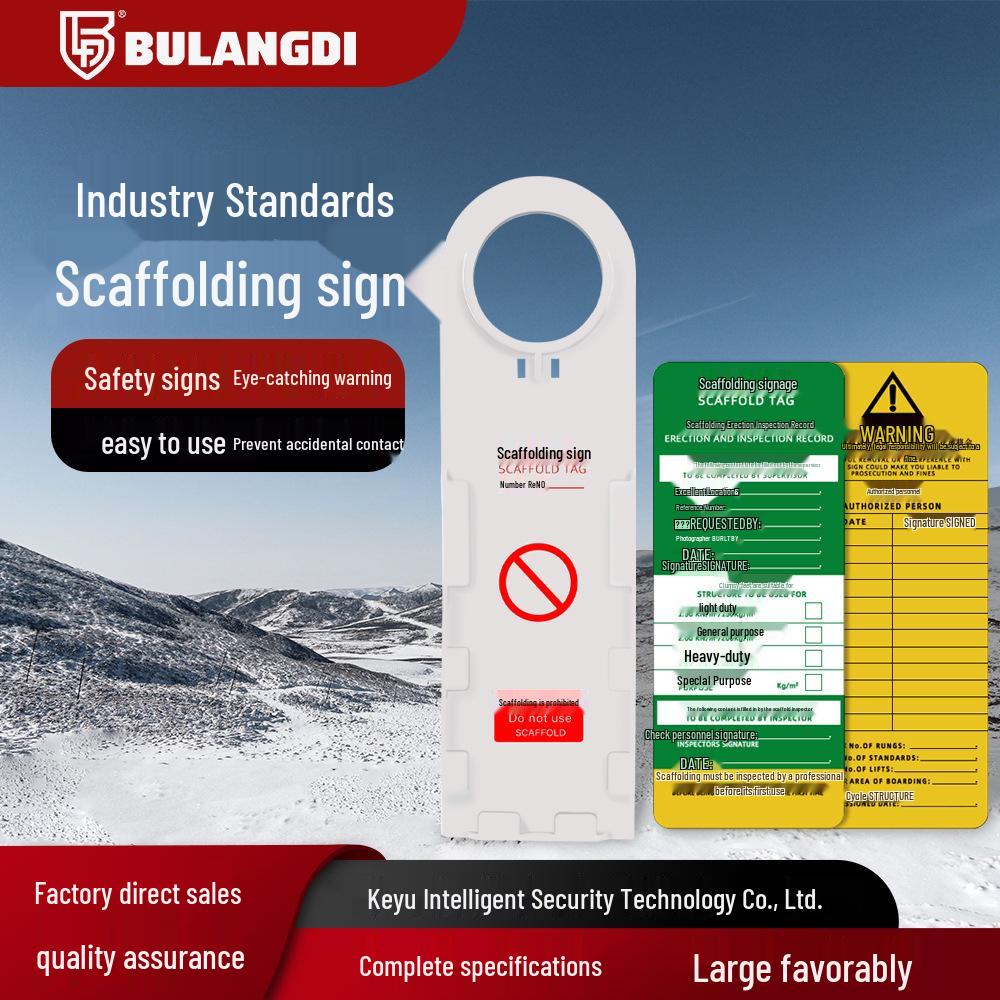 Safety Inspection Shutdown Tag for Construction Site