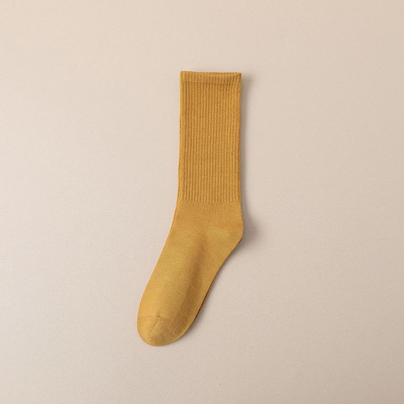 Japanese Style Women’s Ruffle Mid-Calf Socks - Spring/Summer Odor-Resistant Cotton In Black & White.