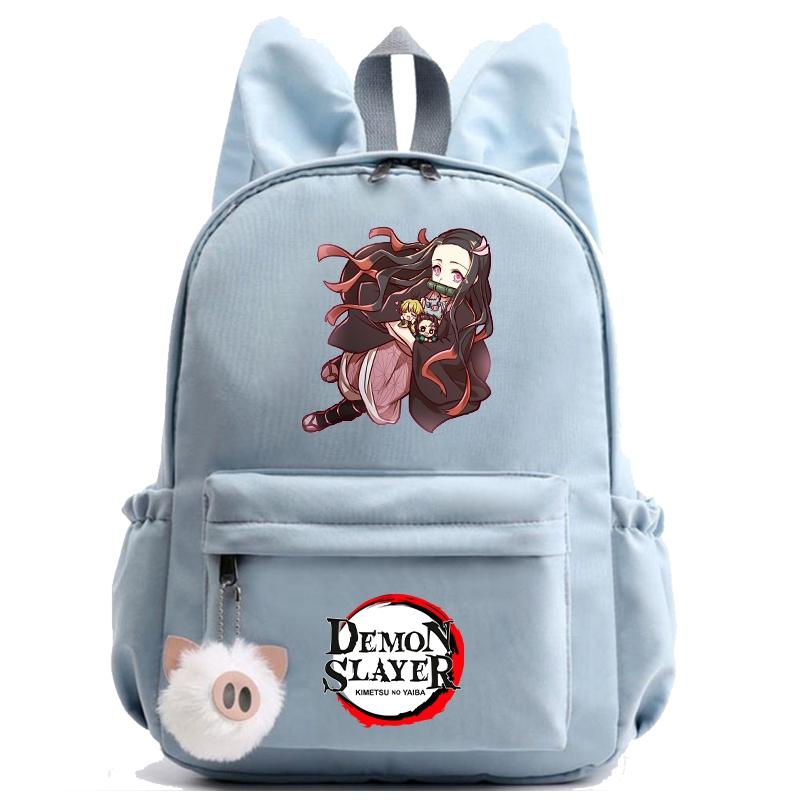 Anime Demon Slayer Backpack Teenager Girl Boy Backpack Schoolbag Back To School Bookbag Men Women Leisure Travel Bag Daily Bag