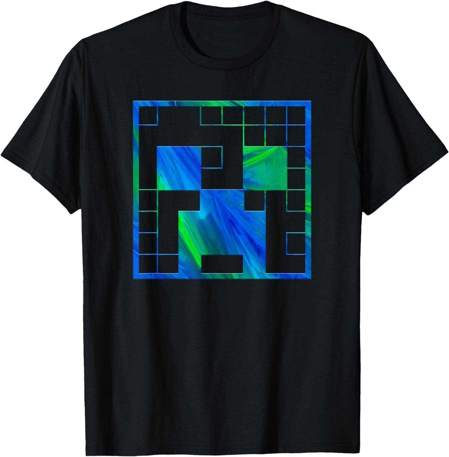 Minecraft Creeper Tie Dye Big Face T-Shirt XXXL