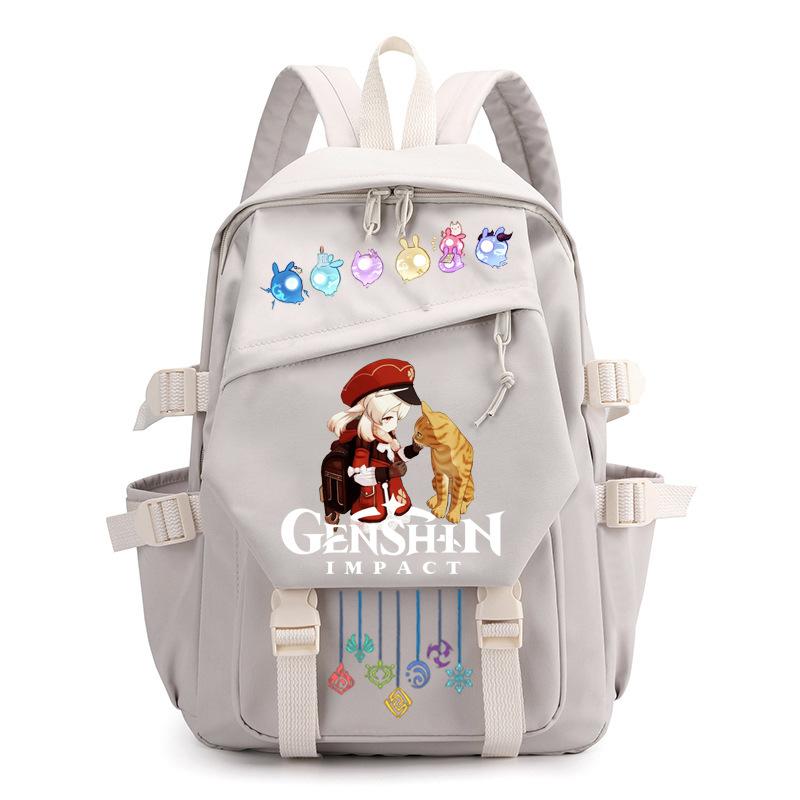 Mochila Escolar Estudante Viagem Caderno Presente para Crianças Bolsa Genshin Impact