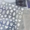 3D Crystal Butterfly & Floral Nail Stickers - Baroque Retro Style