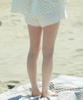 LETTER FROM MOON Cozy Lace Banding Shorts (White)