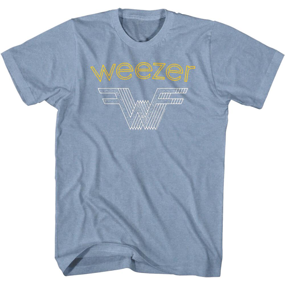 Weezer 3D Logo Blue Album Men T Shirt Pinkerton Alternative Rock Band Power XL