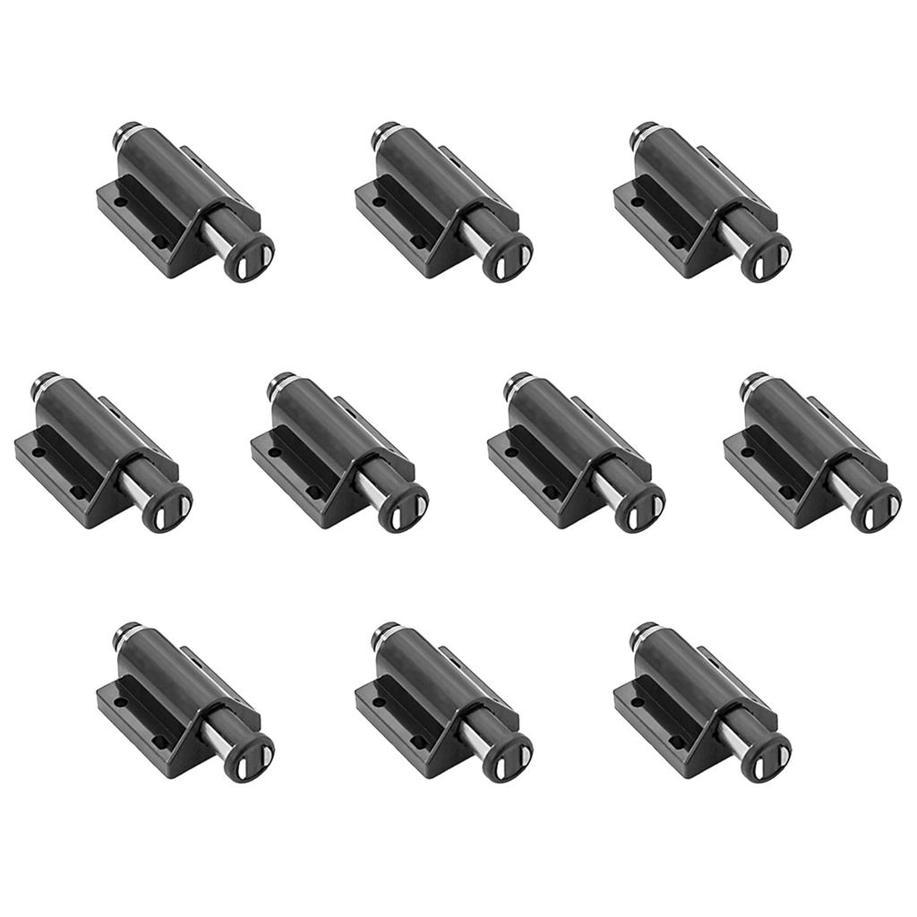 Balení 10 kusů západky dveří s otevíráním stiskem, magnetická západka pro vylepšení dvířek skříněk pro kuchyň, koupelnu, kancelářský nábytek