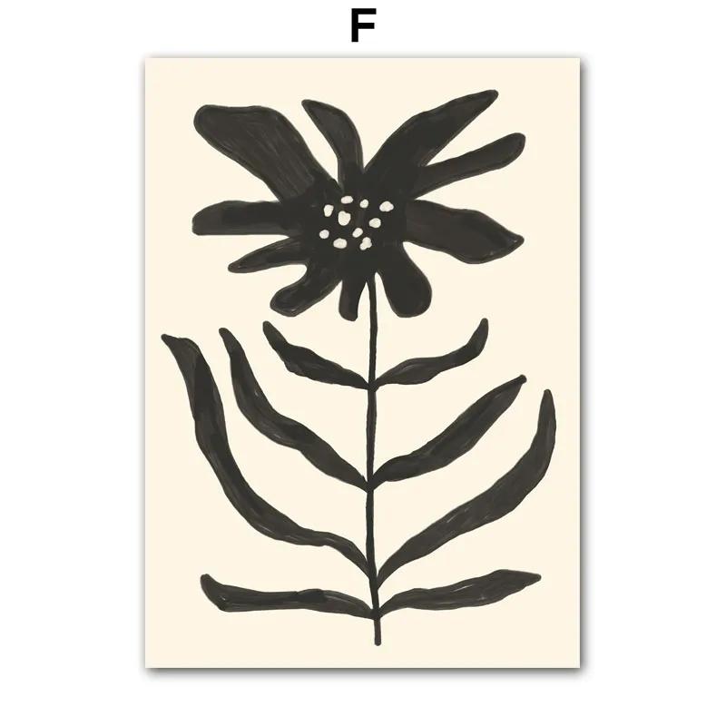 Abstrakte Minimalistische Mode Sexy Mädchen Kaffee Blume Wand Kunst Leinwand Malerei Linie Poster Und Druck Wohnzimmer Hause Dekoration
