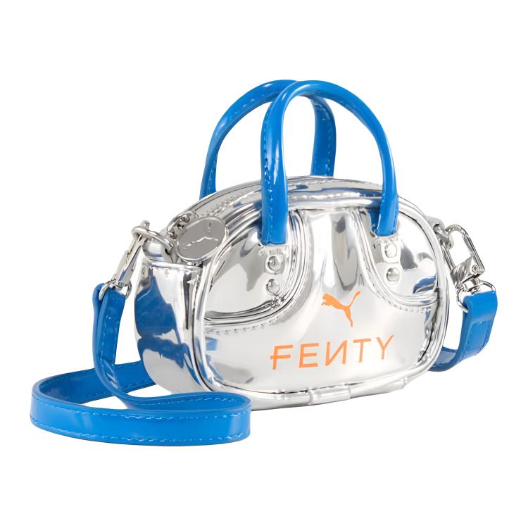 Puma X Fenty 02L Contrast Trim Adjustable Shoulder Bag Women Handbags Silver Blue 092476-01 Silver Blue 11650₽