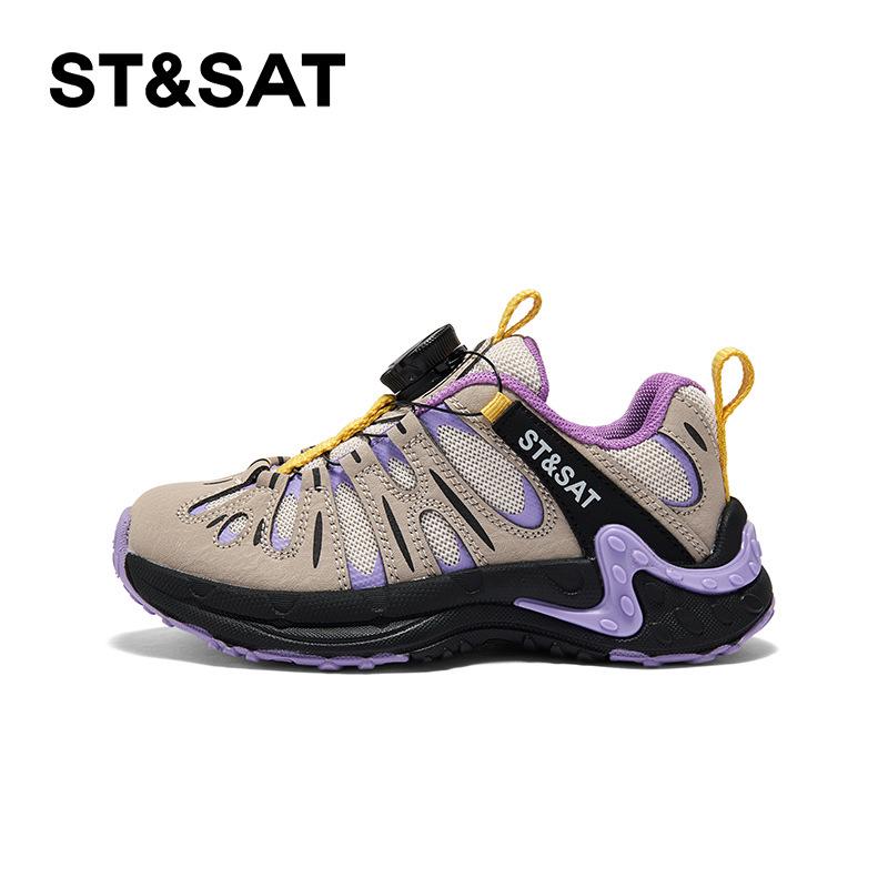 Girls  Knob Buckle Sneakers: 2025 Spring/Autumn Soft Sole Running Shoes for Kids 26