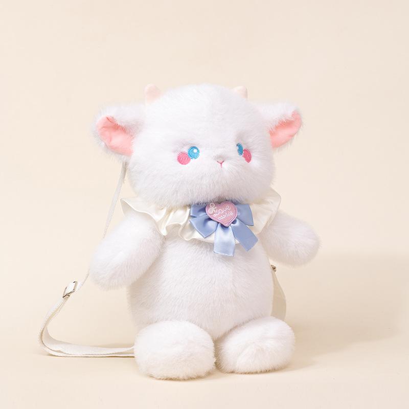 Bambola orso che corre bambola gatto a tre fiori che corre bambola coniglio elefante peluche cuscino regalo di compleanno