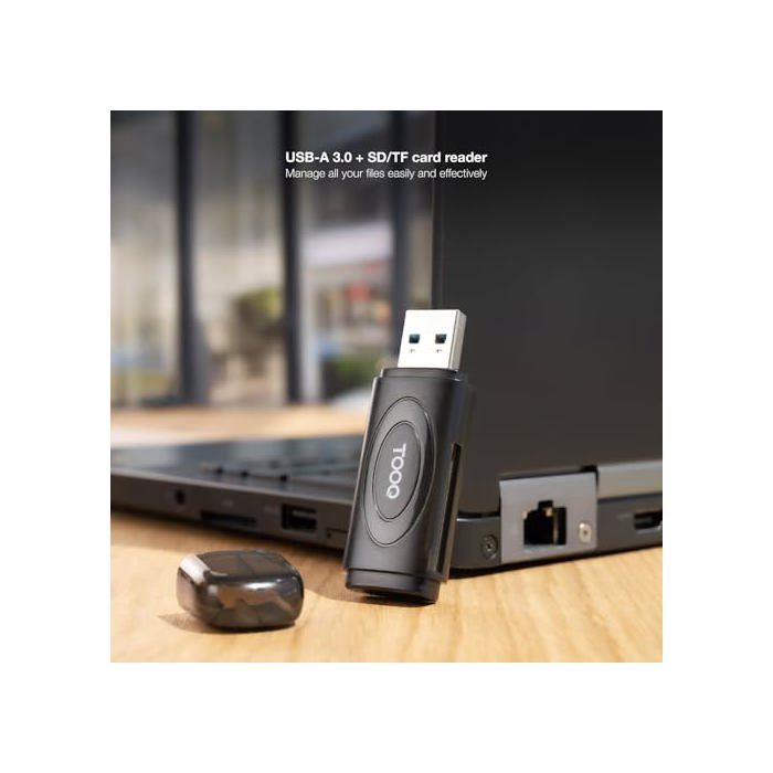 Lecteur de Cartes - TooQ - TQR-3002B - USB 3.0 - SD/TF - Noir