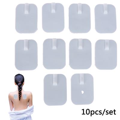 10 Stück 4*6 cm Wiederverwendbare TENS-Gerät Elektrodenpads Körpermassagegerät Selbstklebende Pads
