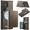 CaseMe Me80 Magnetic RFID Wallet Phone Case For Samsung Galaxy S24 FE 5G, Detachable Multi Card Slot Kickstand Anti-Theft Cover