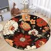 Elegant Floral Circular Carpet Living Rooms Bedrooms and Entrances Can Be Hand Washed and Used for Holiday Decoration Carpets