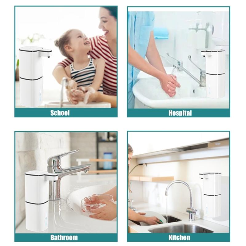 No Touch Hand Soap Foam Dispenser Rechargeable Automatic Foaming Soap Dispenser Automatic Induction Foam Hand Washer