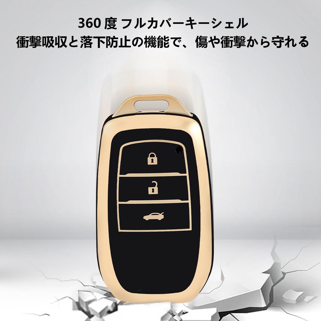[NU KÖR VI] Nyckelskal TPU Bilnyckelskydd Nyckelfodral Kompatibel Ny Toyota