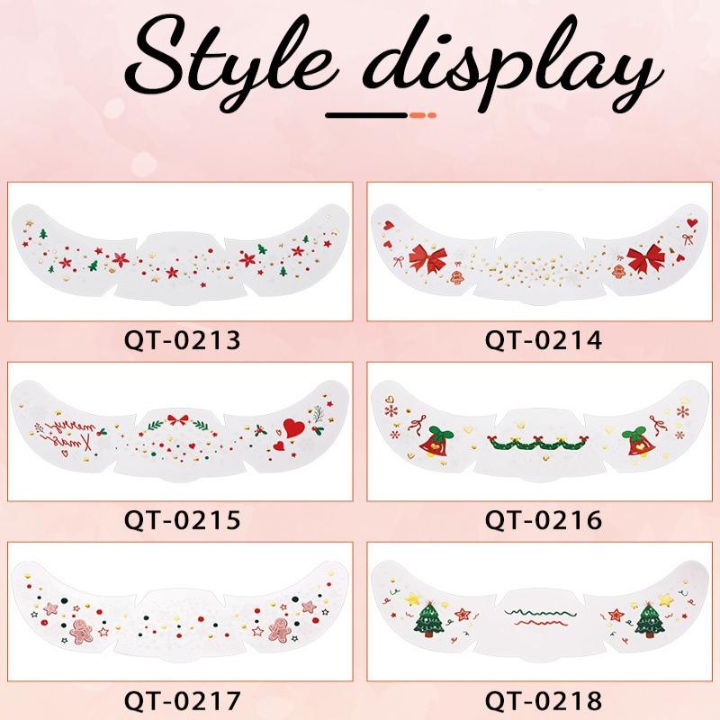 6 Stück Sommersprossen-Tattoo-Aufkleber, Wasserdicht, Metallischer Glitzer, Make-up Gesichtsaufkleber