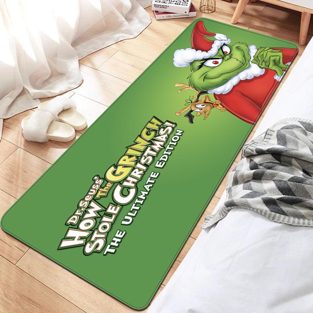 

G-ГрінчЗ Різдвом Христовим Килим для коридору Праний Нековзний Килимок для зони дивана та крісел у вітальні Кухонний килимок Доріжка 50x80cm