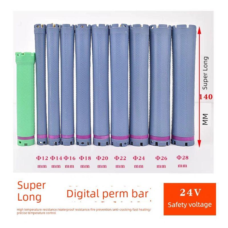 24V Long Hot Iron Bar Digital Long Perm Bar Hair Aiwen Ceramic Perm Bar Heating Coil 14cm 14cm Single Hole Bar
