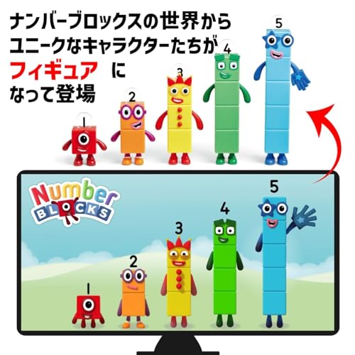 Numberblocks Friends One to Five Numberblocks Character Figures, 5-Piece Set, Ages 3 and Up, 95356, Authentic