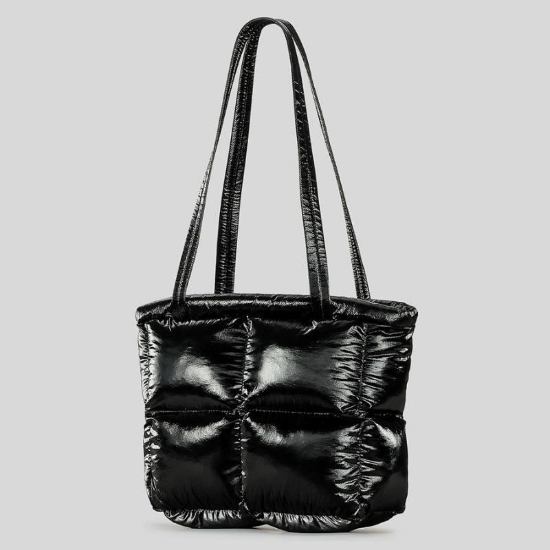 

Винтажная сумка-облако пуховик, сумка-тоут, сумка через плечо большой вместимости чёрный