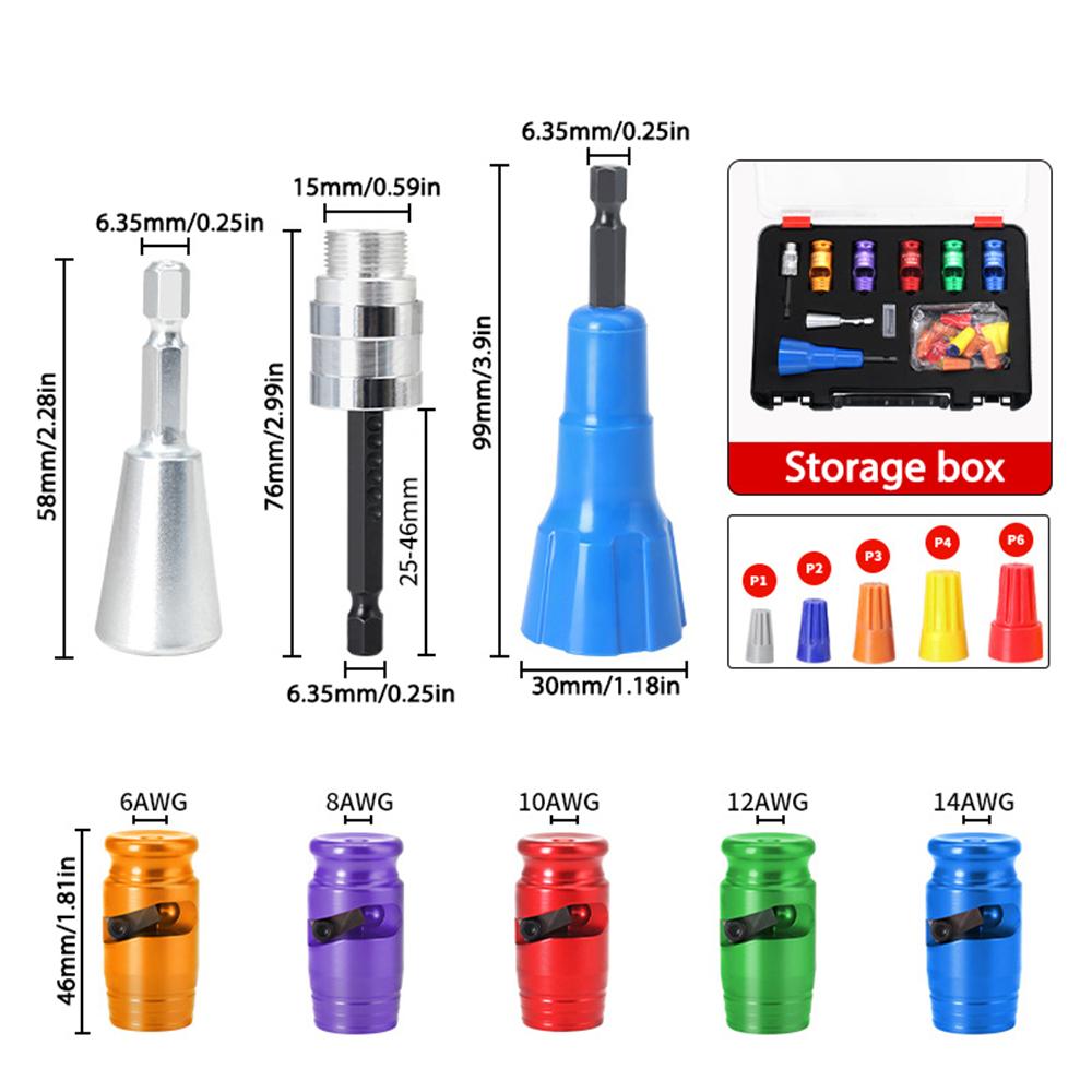 AWG Wire Stripper for Electric Drill Bits Universal Wire Stripper Tool For 14AWG To 6AWG Solid Core And 8AWG Stranded Wires