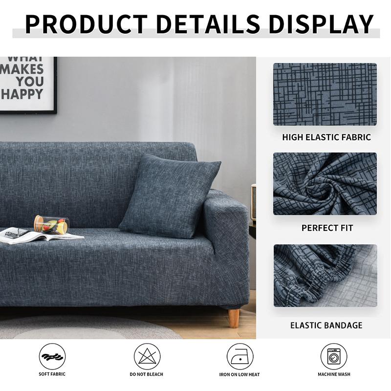 Printed Sofa Covers for Living Room Elastic Corner Couch Cover L Shaped Chaise Longue Slipcover Furniture Protector 1/2/3/4 Seat