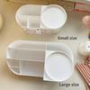 Creative Desktop Storage Box Organizer Plastic Drawer Transparent Kawaii Ins Multifunction Student Pen Holder Organizer Box Cute